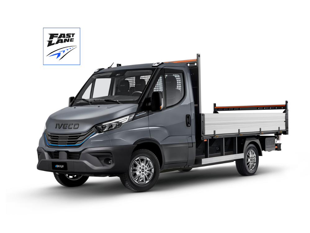 IVECO eDaily chassis med lad Fastlane